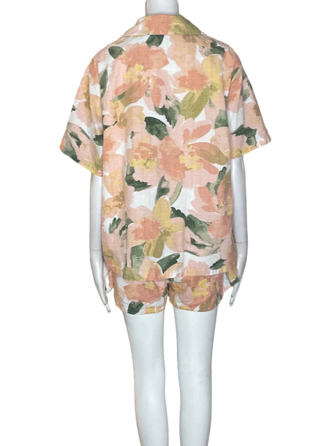 Conjunto Girl And The Sun de Algodón Short/blusa Estampado Beige - Talla XS