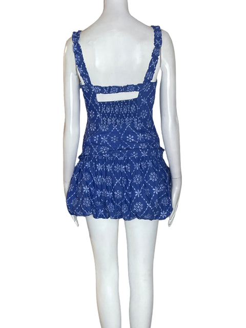 Vestido Zara Tiras Globo Azul - Talla XS