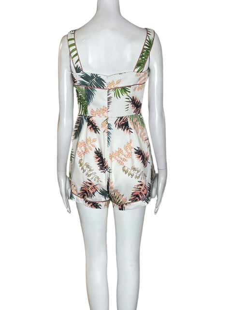 Romper Blithe Estampado Tiras Beige - Talla S