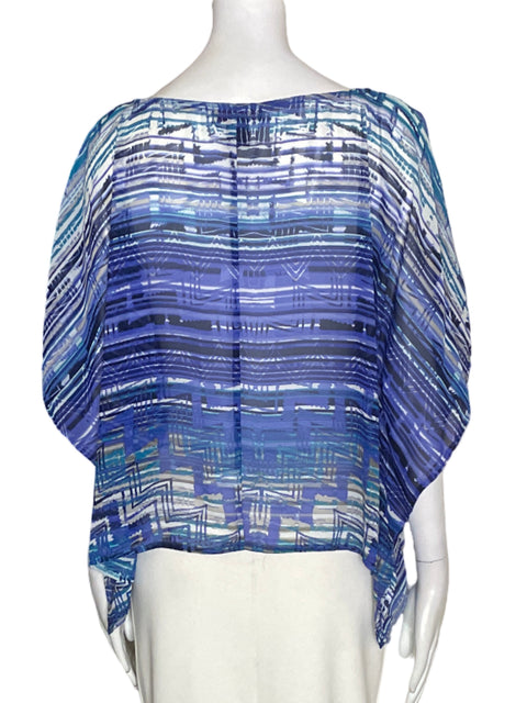 Blusa Material Girl Estampado Manga corta Azul - Talla XL