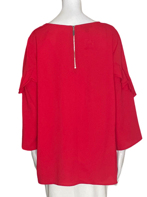 Blusa Alfani Ruchas Liso Rojo - Talla XL
