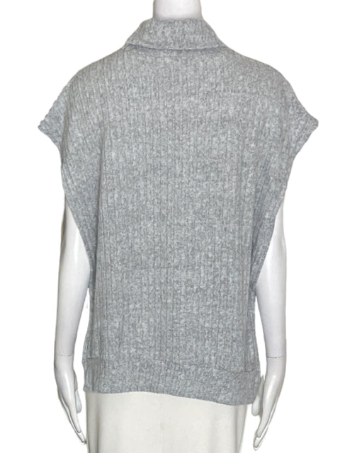 Blusa Tesoro Tps de Algodón Abierto Cuello alto Gris - Talla L
