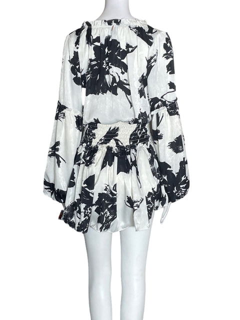 Vestido Misa Estampado Manga larga Blanco - Talla L