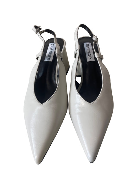 Zapato Steve Madden Punta cerrada Destalonado Blanco - Talla 8.5