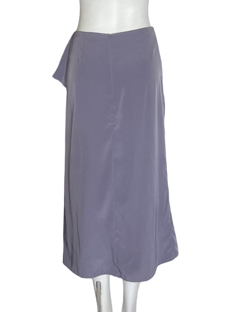 Falda Paper Crown Ruchas Midi Morado - Talla 4