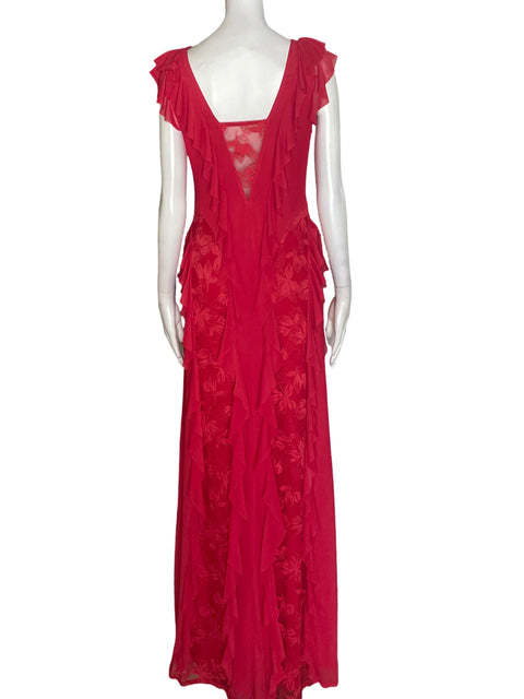 Vestido Afrm Ruchas Sin mangas Rojo - Talla L