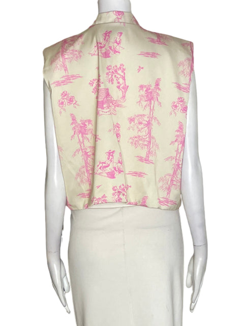 Blusa San Malo Mangas Cuello v Beige - Talla L