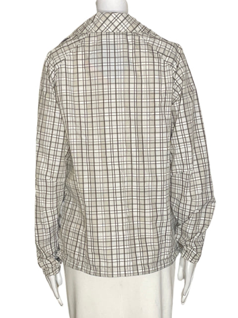 Chaqueta Columbia Cuadros Manga larga Gris - Talla M