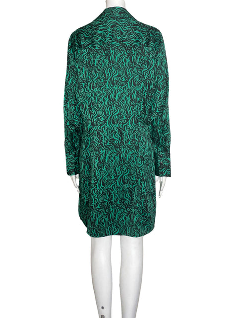 Vestido Vero Moda Estampado Manga larga Verde - Talla L