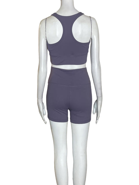 Conjunto Velocity Short/top Ejercicio Morado - Talla S