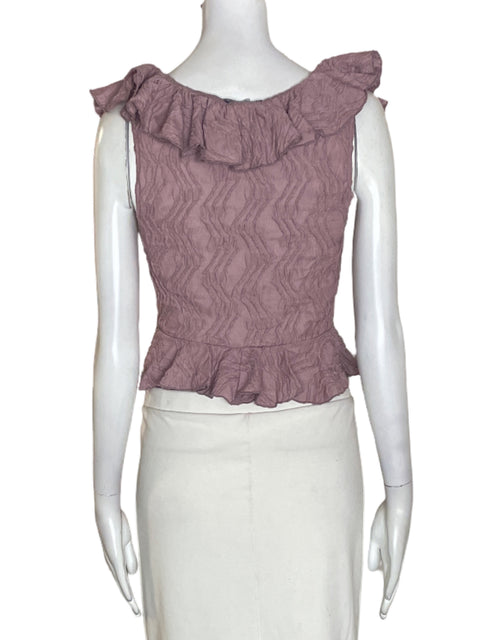 Blusa Zara Ruchas Sin mangas Morado - Talla M