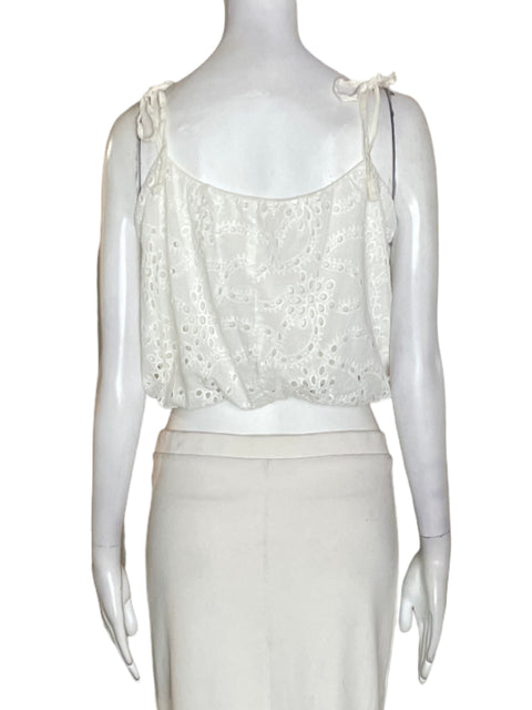 Blusa Vida Mia Tiras Crop Blanco - Talla M