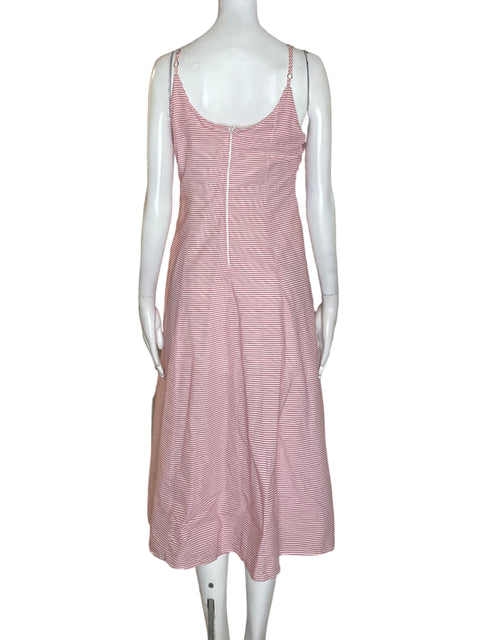 Vestido Delsab Tiras Ruchas Rosado - Talla S