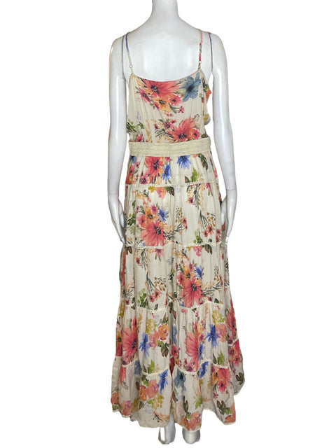 Vestido Especia de Algodón Estampado Tiras Rosado - Talla M
