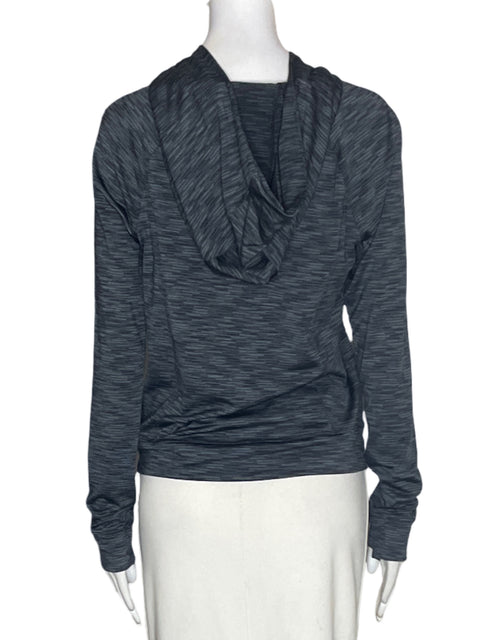 Abrigo Yoga Capucha Zipper Azul - Talla S