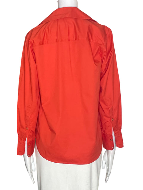 Camisa Studio F de Algodón Manga larga Botones Naranja - Talla S