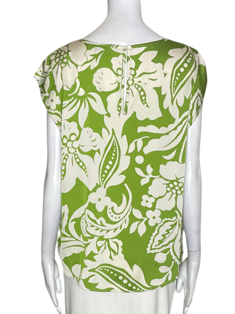Blusa Rachel Roy Estampado Floral Verde - Talla M