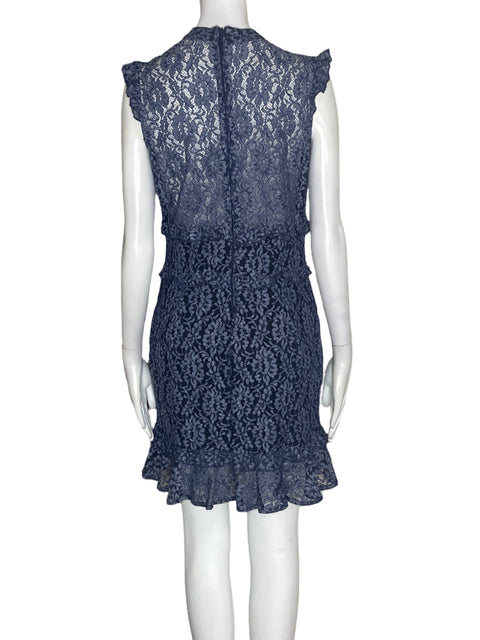 Vestido Naf Naf Encaje Sin mangas Azul - Talla M
