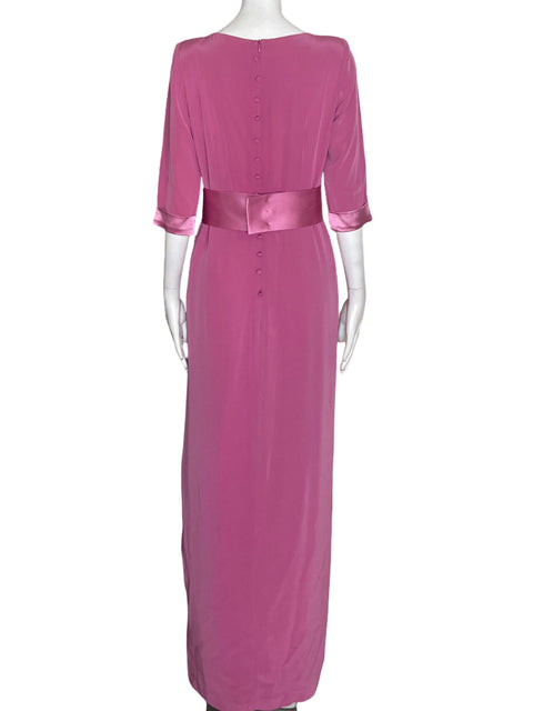 Vestido De Fiesta Matilde Cano Fajon Maxi Rosado - Talla S