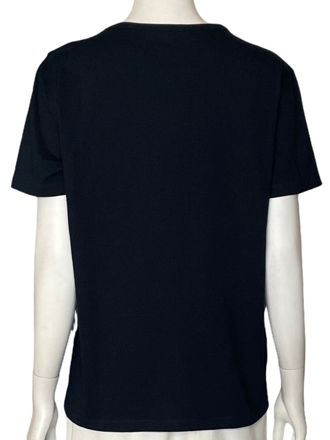 Blusa Miu Miu de Algodón Vuelos Liso Azul - Talla L