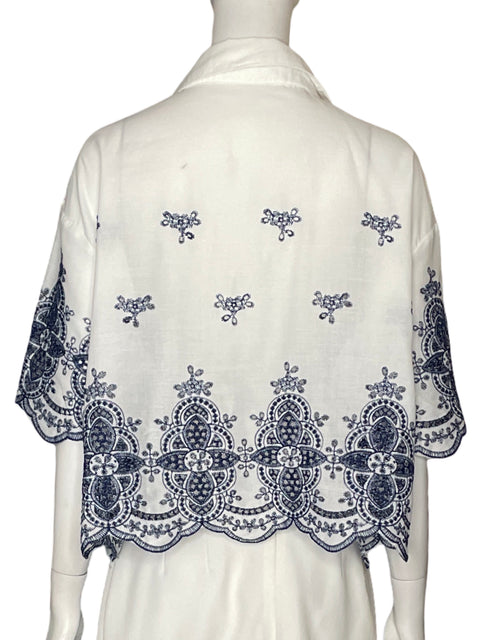 Camisa Tesoro Tps Bordado Azul - Talla M