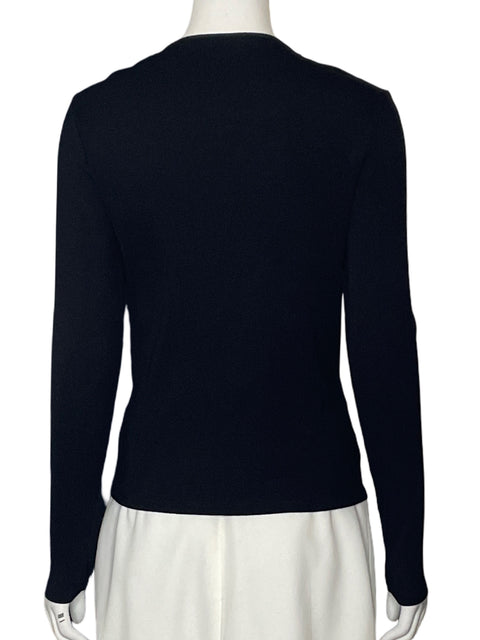 Top Massimo Dutti de Viscosa Negro - Talla M