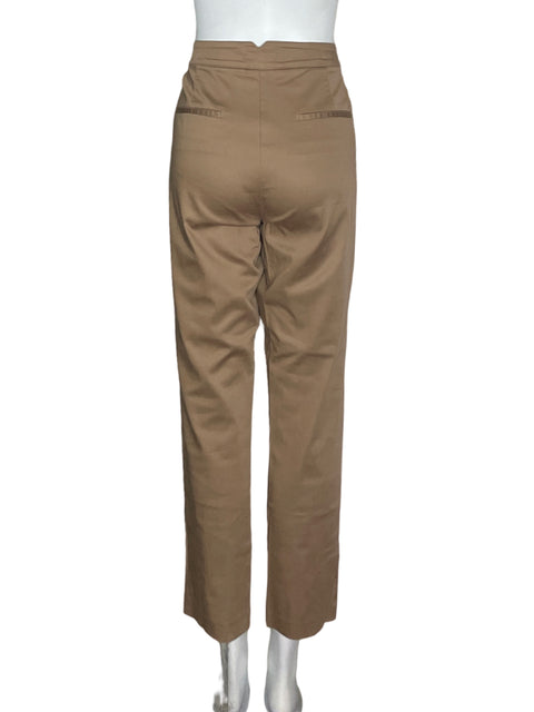 Pantalón Massimo Dutti de Algodón Bolsillo Recto Marrón - Talla 40