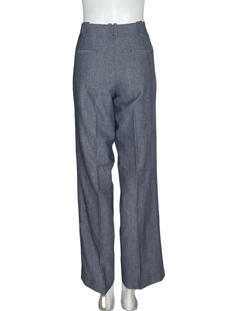 Pantalón Zara Recto Wide-leg Gris - Talla M