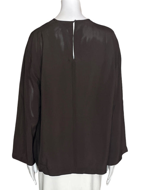 Blusa Zara Suelto Manga larga Marrón - Talla M