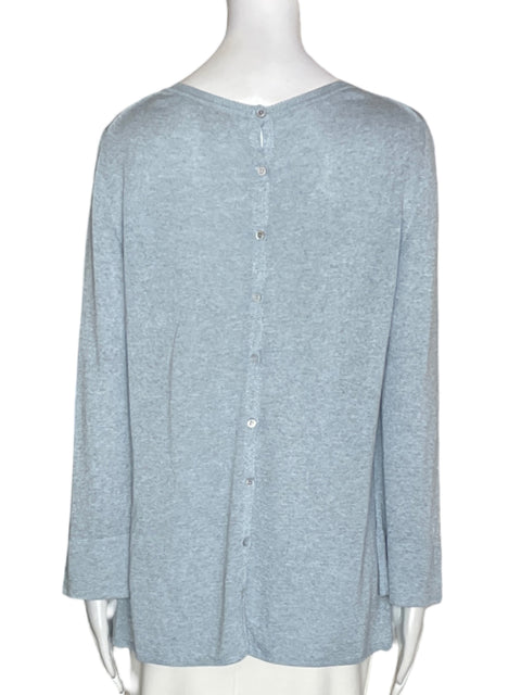 Blusa Massimo Dutti de Viscosa Manga larga Suelto Azul - Talla XL