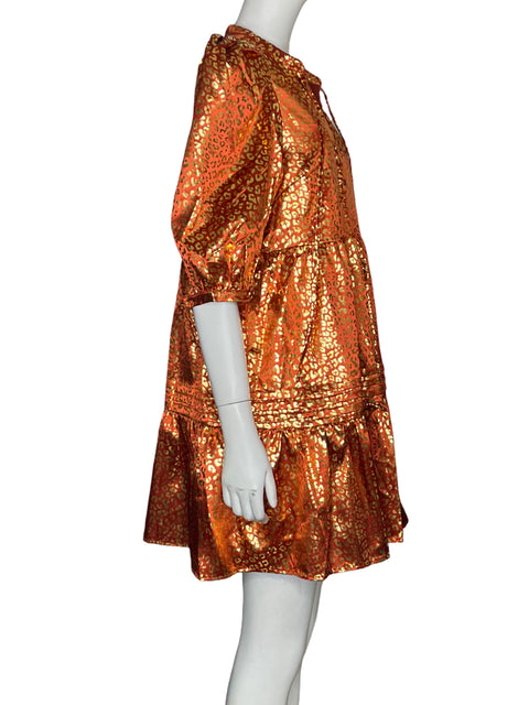 Vestido Tcec Mini Metalizado Dorado - Talla M