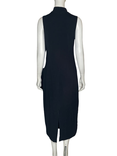 Vestido Zara de Algodón Liso Negro - Talla L