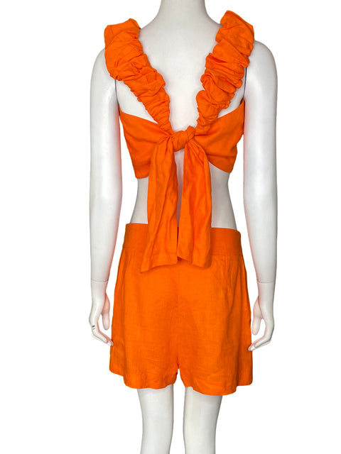 Conjunto Vtch de Lino Liso Naranja - Talla M