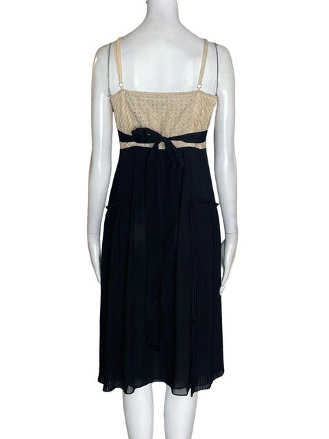 Vestido Bcbg Tiras Midi Negro - Talla 6