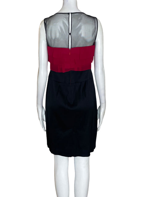 Vestido Bcbg Transparente Sin mangas Negro - Talla 4