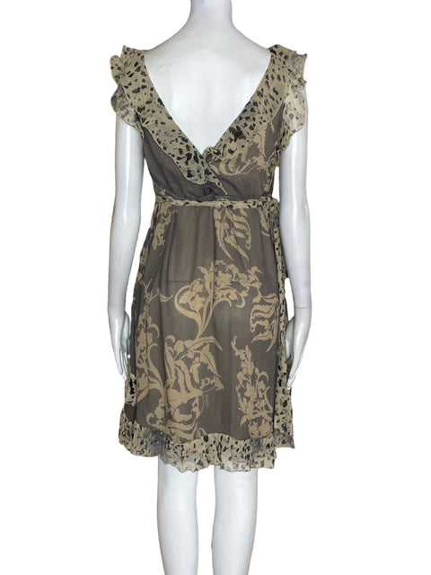 Vestido Halebob Ruchas Suelto Beige - Talla S