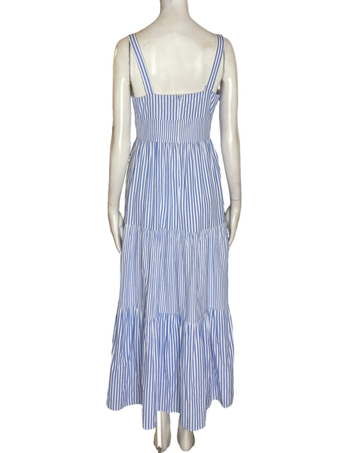 Vestido A.calin By Flyngingtomato Tiras Rayas Azul - Talla S
