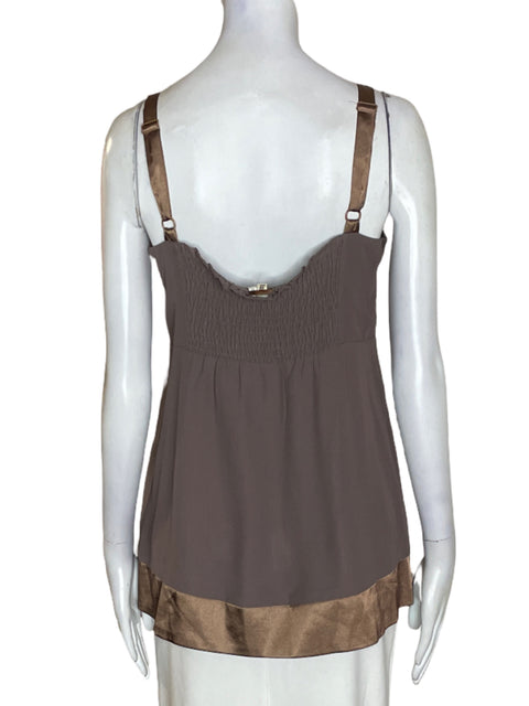 Blusa Niche Tiras Pedreria Marrón - Talla M