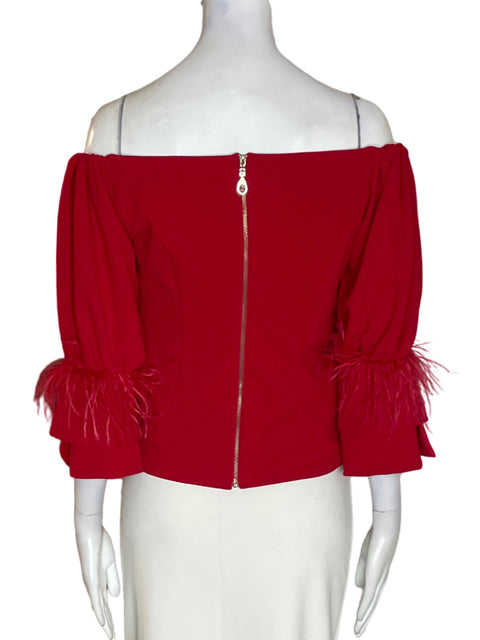Blusa Gracia Outshoulders Elastico Rojo - Talla S