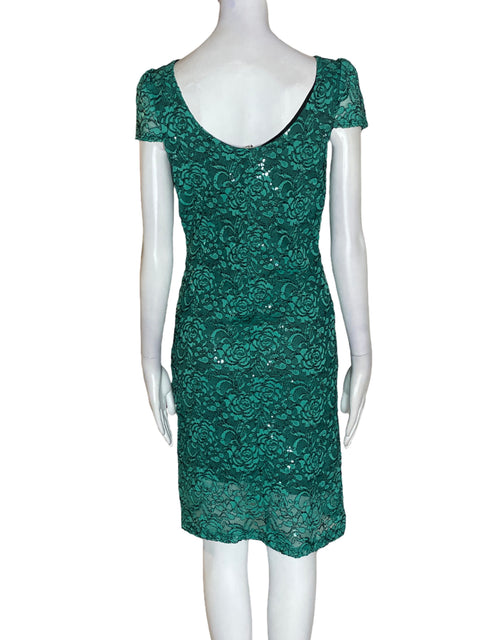 Vestido Rockin Town Pedreria Cuello redondo Verde - Talla S