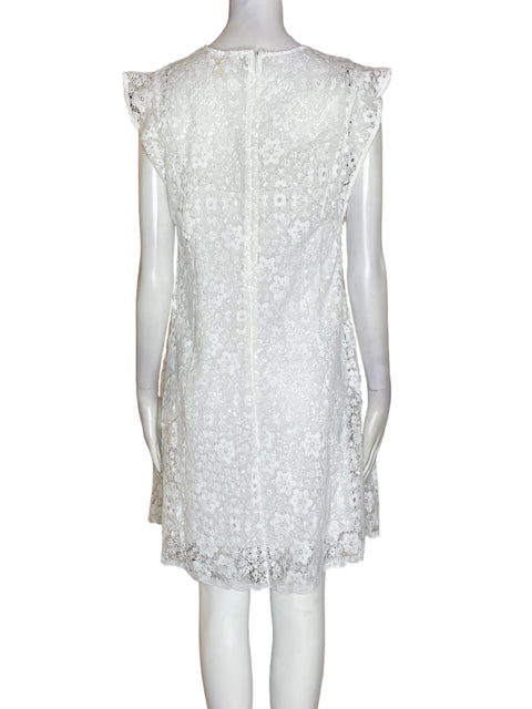 Vestido Michael Kors de Algodón Tejido Midi Blanco - Talla M