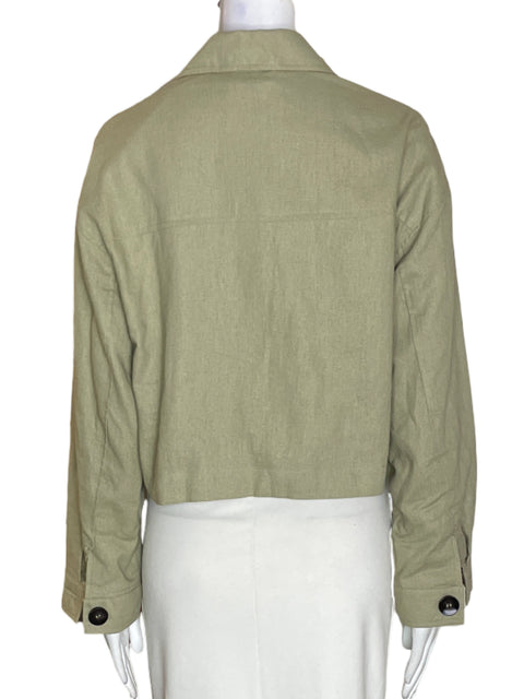 Chaqueta Zara de Viscosa Manga larga Botones Beige - Talla S