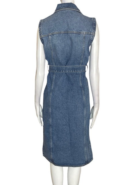 Vestido Zara Fajon Sin mangas Azul - Talla XS