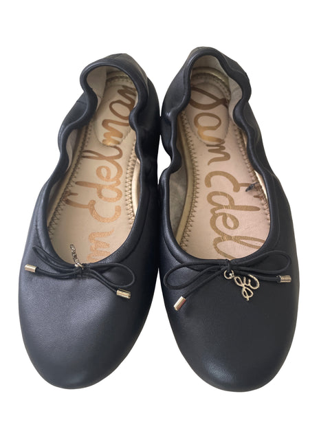 Zapato Sam Edelman Cerrado Lasito Negro - Talla 5