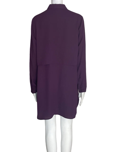 Vestido J.jill Suelto Manga larga Morado - Talla S
