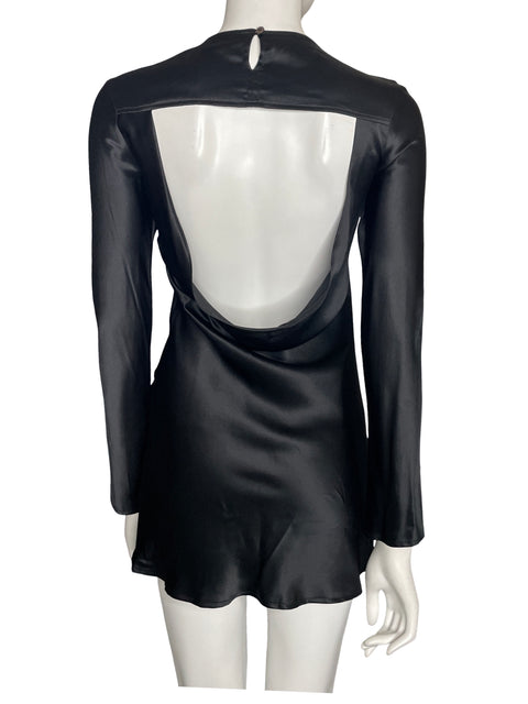 Vestido Silk Maison de Seda Mini Negro - Talla M