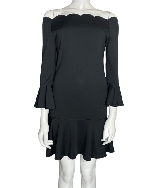 Vestido Tesoro Tps Ajustado Liso Negro - Talla M