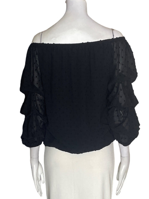 Blusa Vince Camuto Abullonado Outshoulders Negro - Talla S