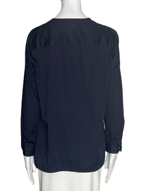 Camisa Ann Taylor Botones Manga larga Negro - Talla S
