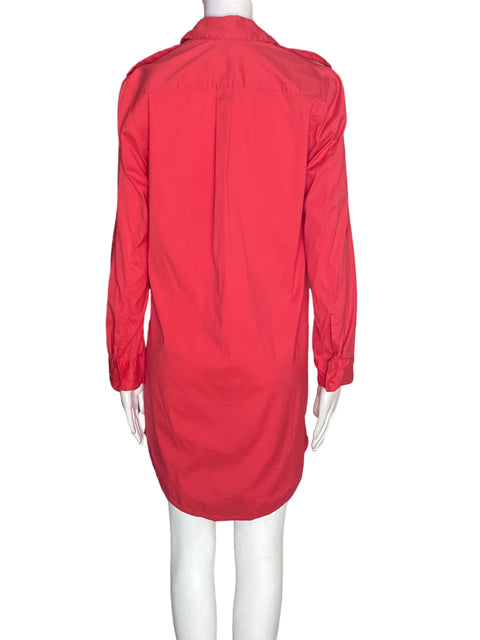 Vestido Bebe de Algodón Liso Manga larga Rosado - Talla S